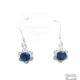 Pendientes largos azules en Flor