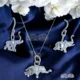 conjunto de plata en forma de elefante