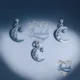 conjunto de plata fina 950 en forma de Luna